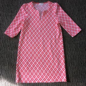 Everly Orange & White Aztec Print Dress